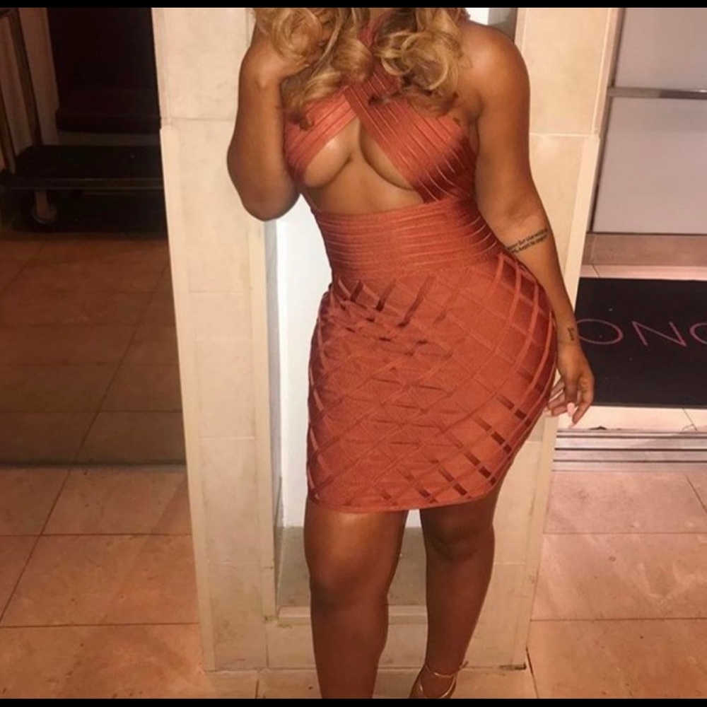 Cross over Bandage dress